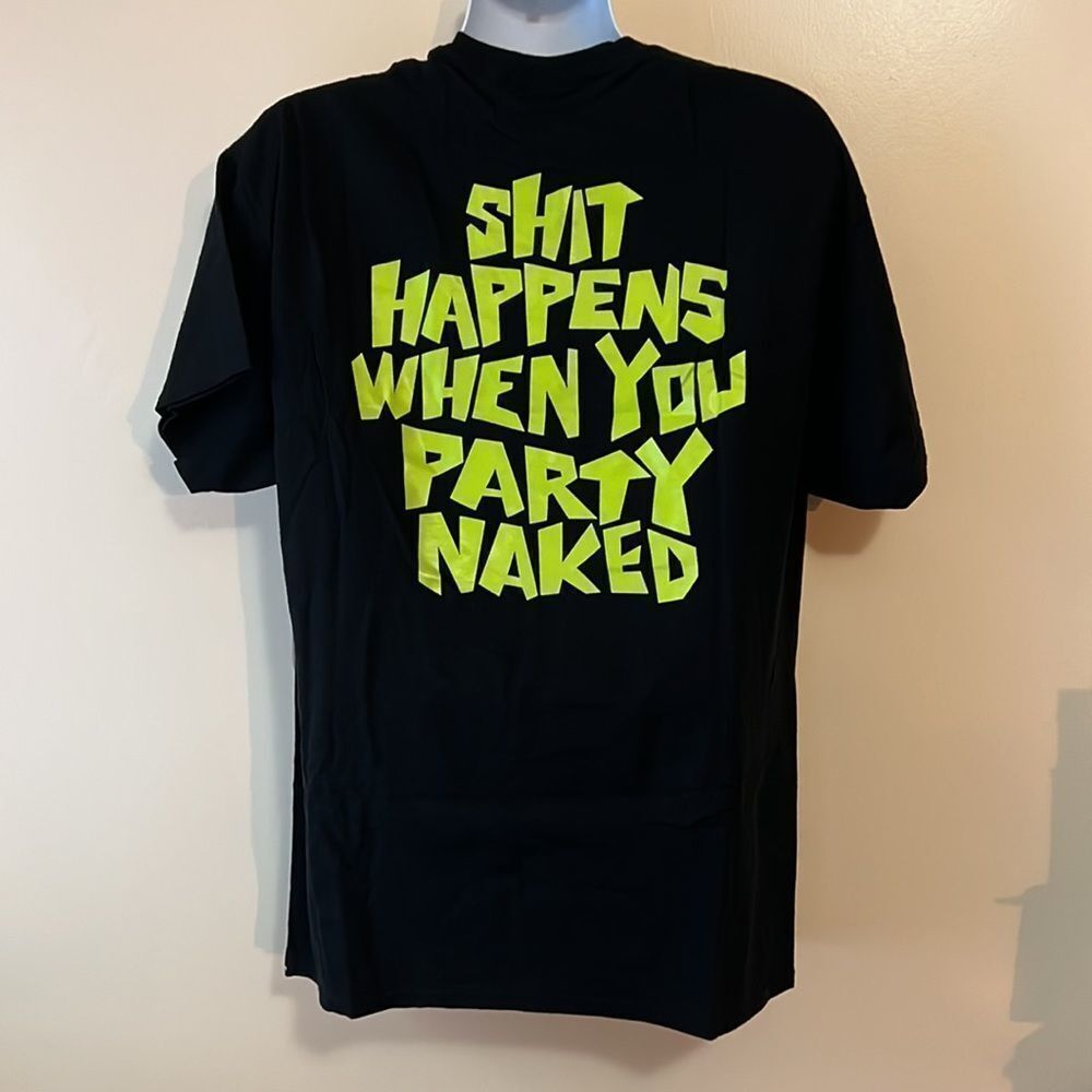 Life’s a Beach Shit Happens Tshirt Sz L - Picture 2 of 2
